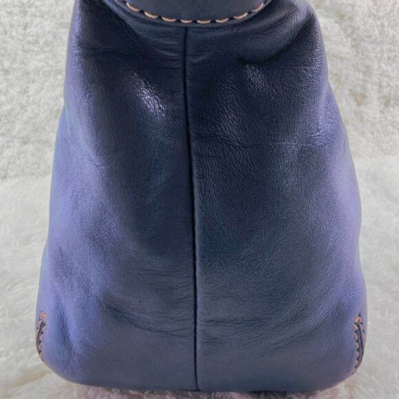 COACH 9564 Blue Leather Legacy Demi Hobo Shoulder Bag Convertible Strap Vintage - Picture 6 of 16